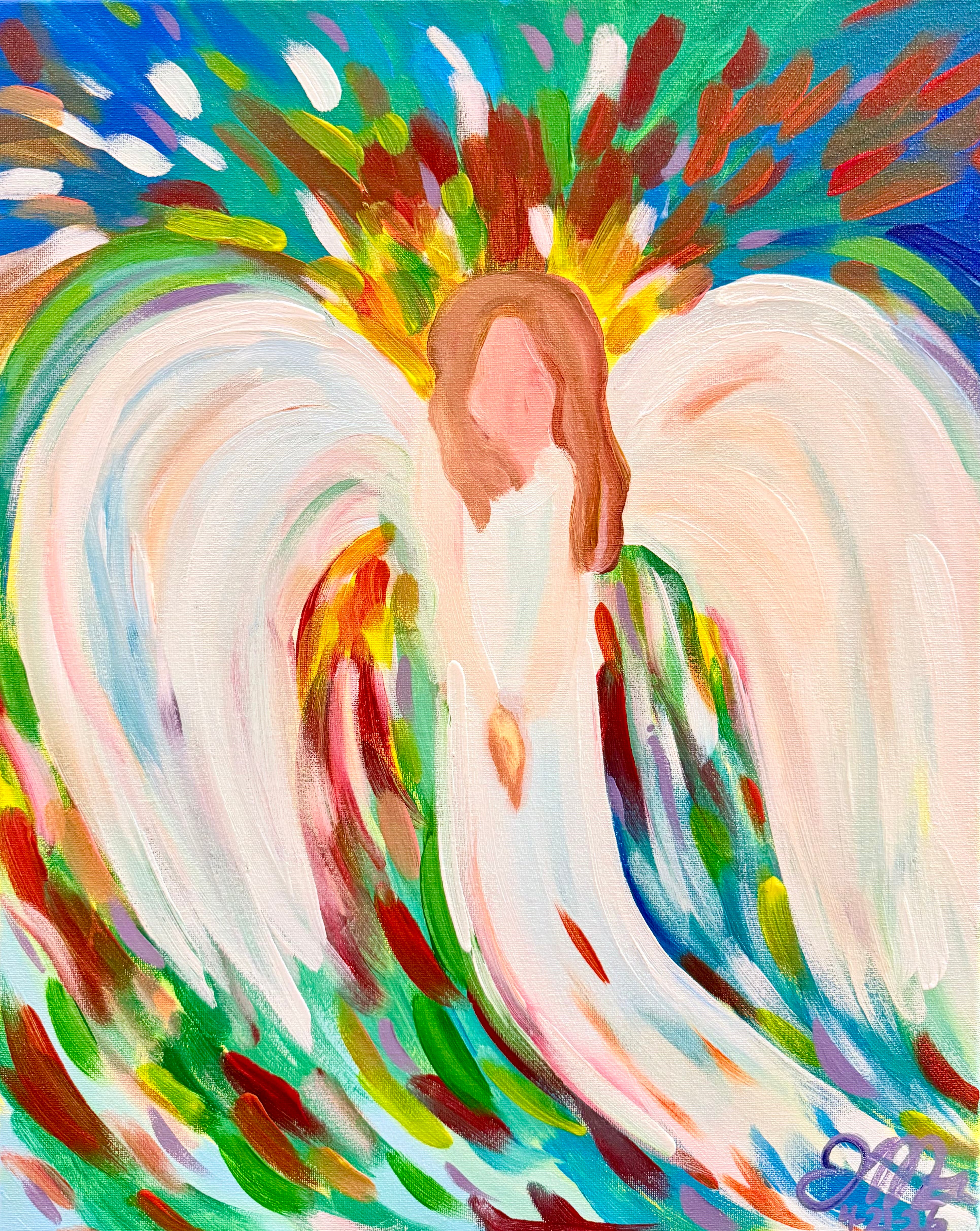 “She’s An Angel” Instructed Art Class 🎨