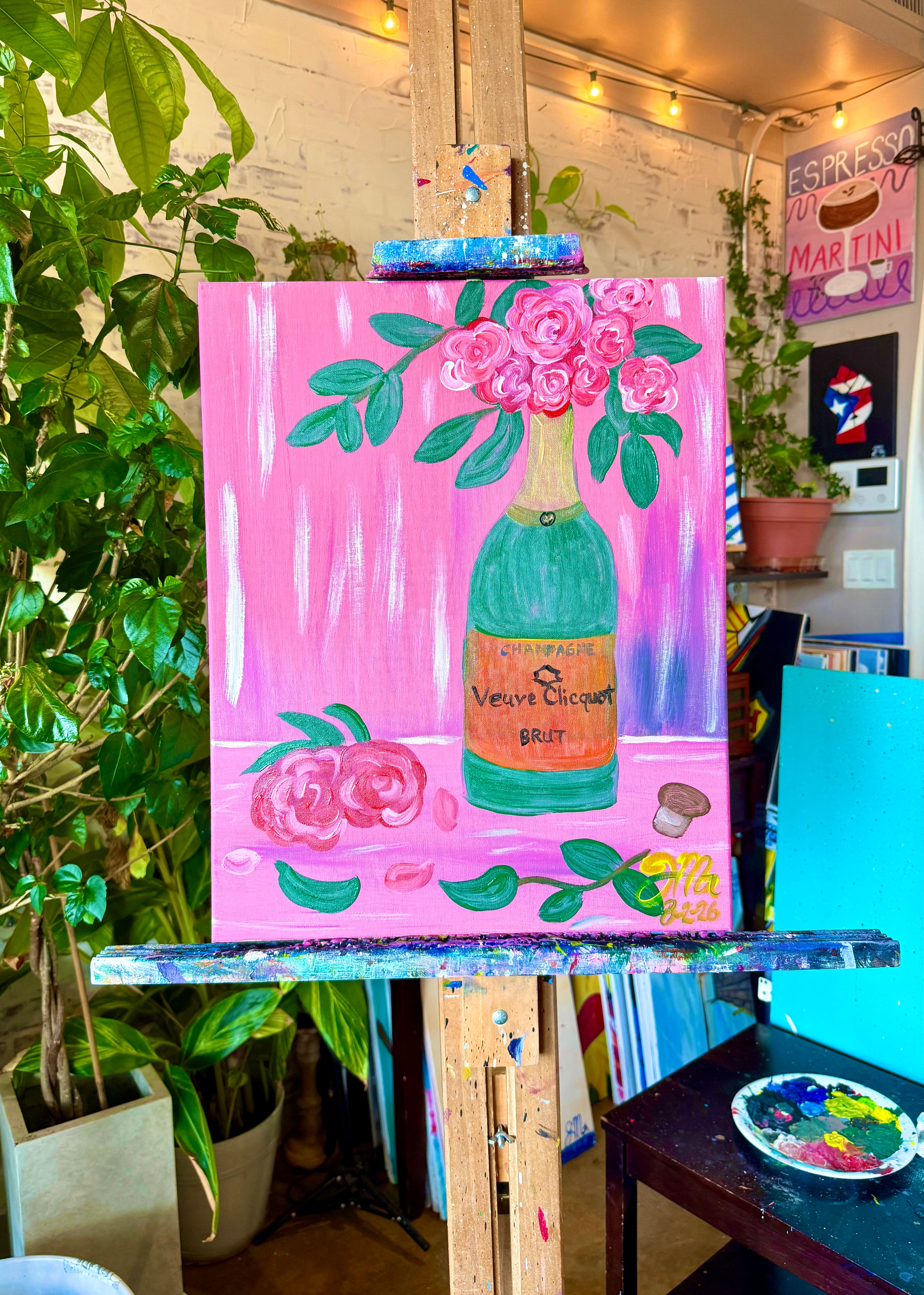 “Petals and Bubbly” Sip and Paint 🎨