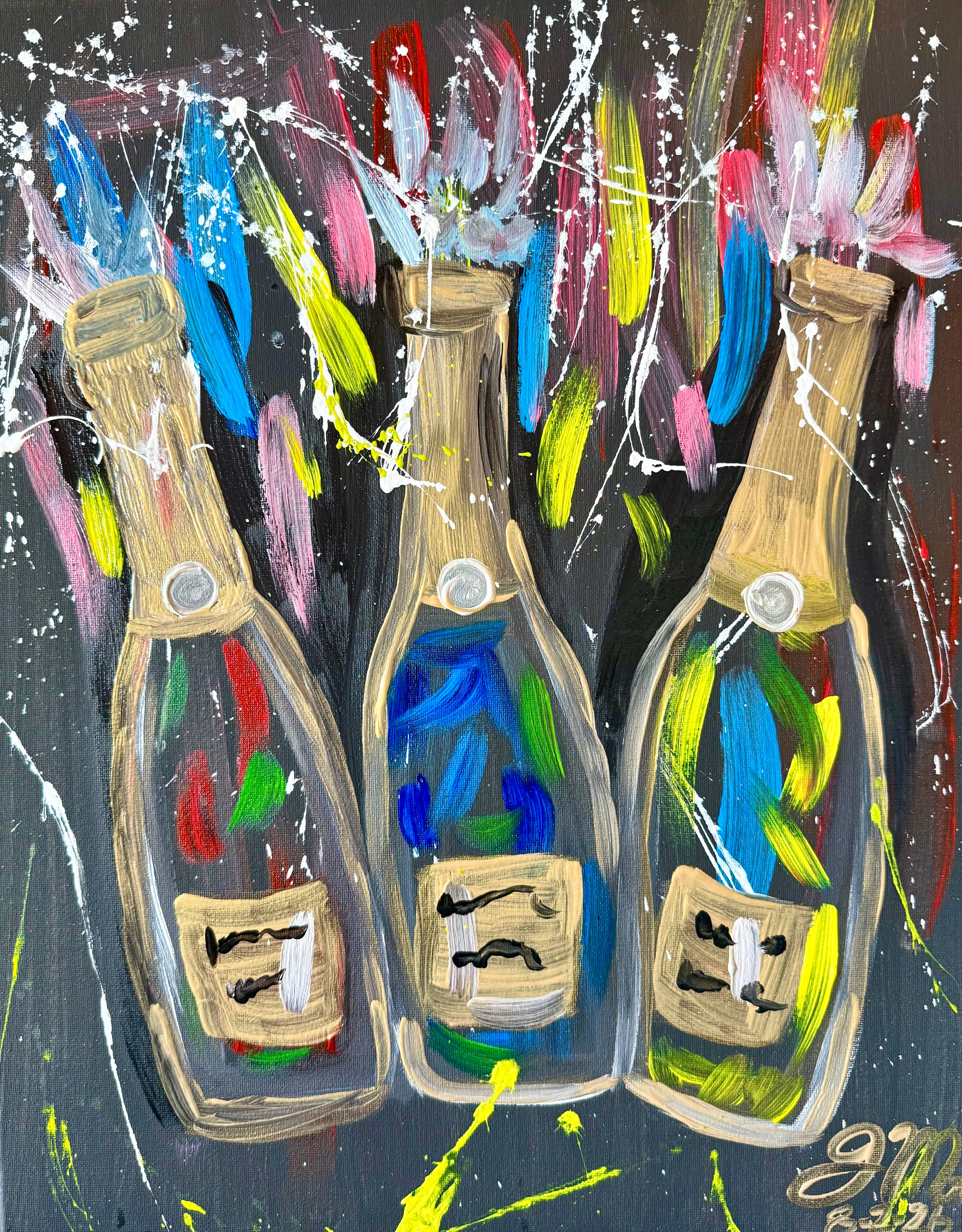 “Poppin’ Bottles” Sip and Paint Art Class 🎨