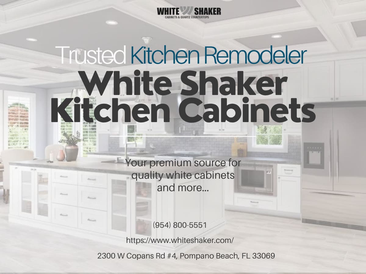 White Shaker Kitchen Cabinets Near Fort Lauderdale, FL