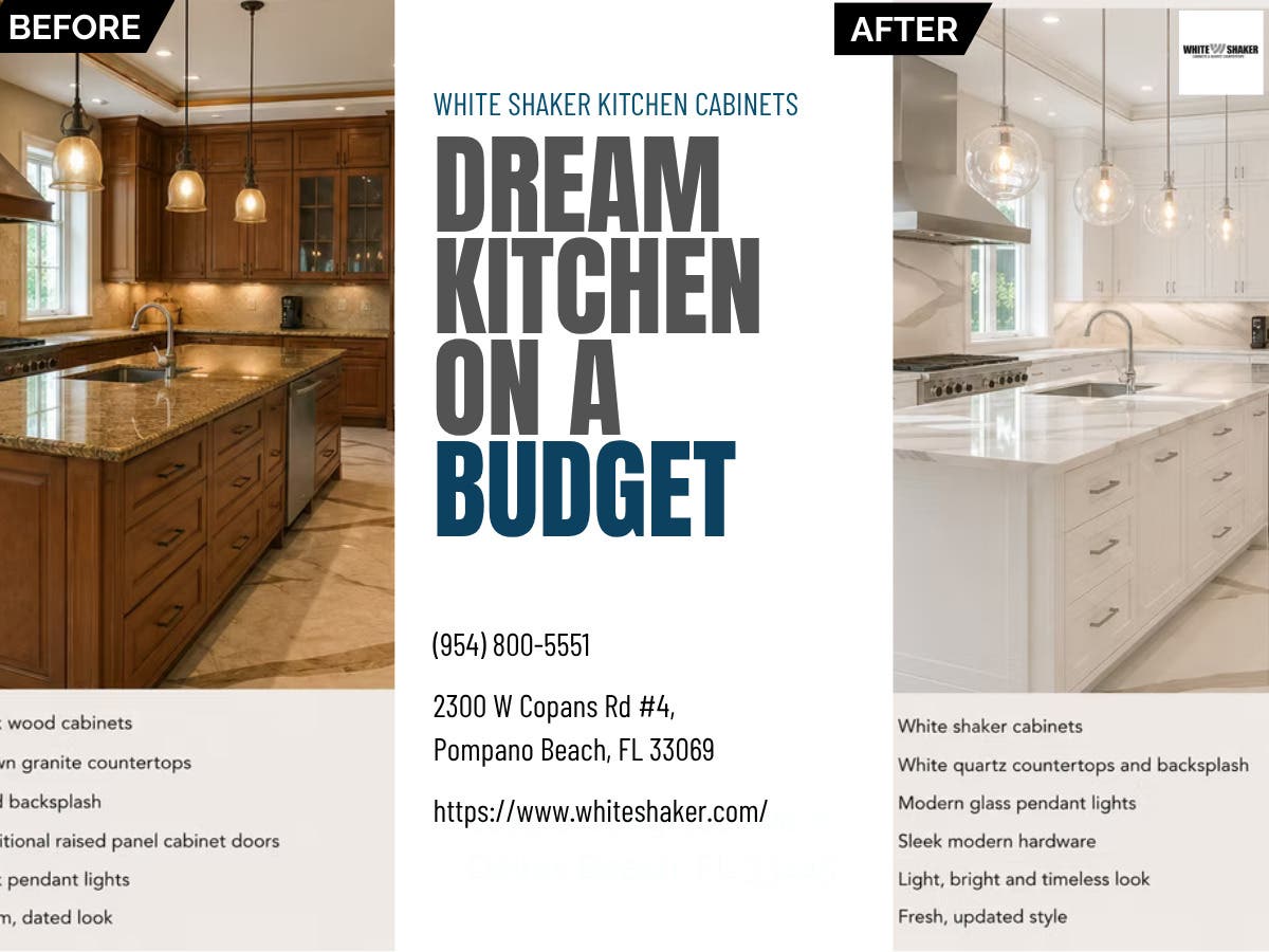 Elevate Your Home with White Shaker Kitchen Cabinets in Parkland, FL