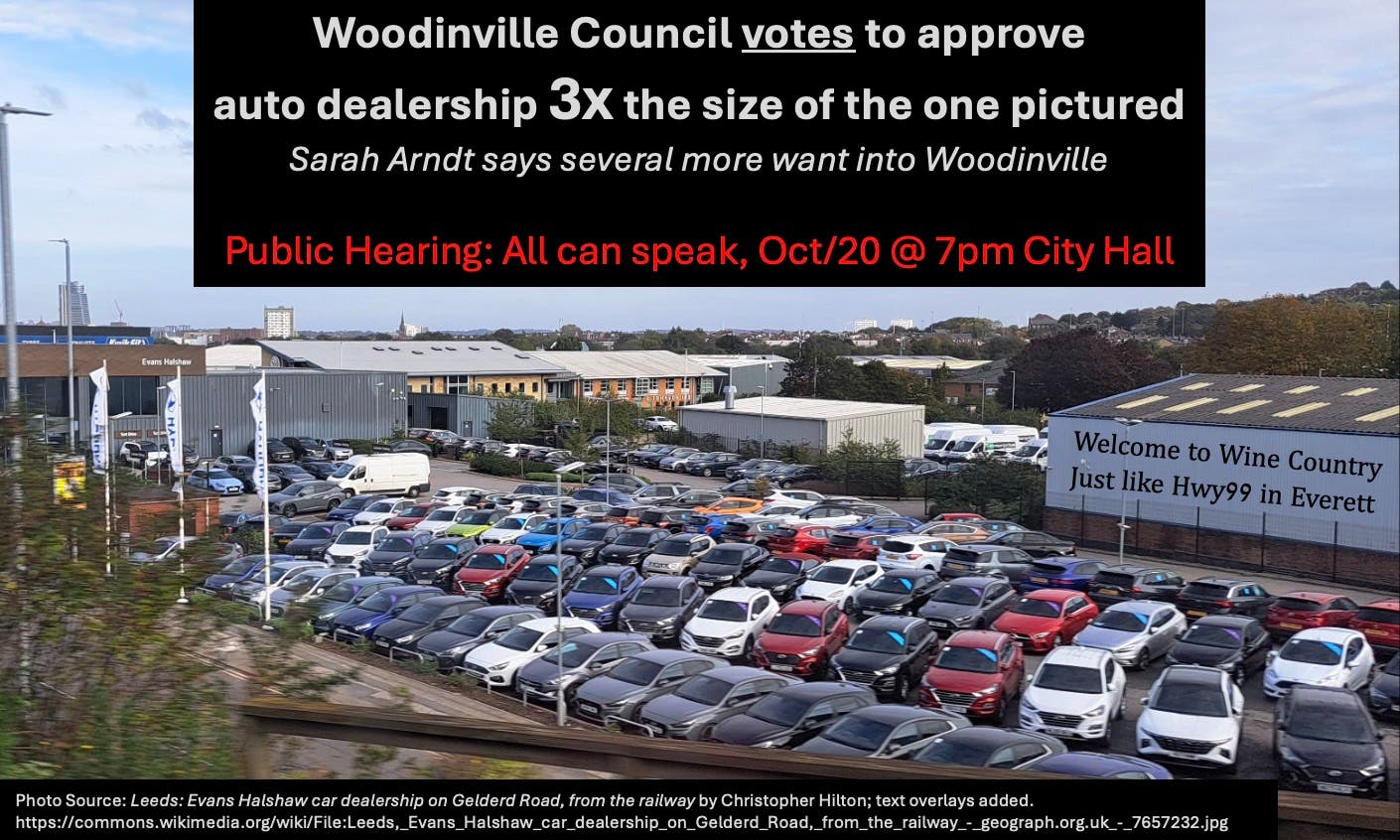 October 20th 2026 Council Meeting - Auto Lots come for Wine Country