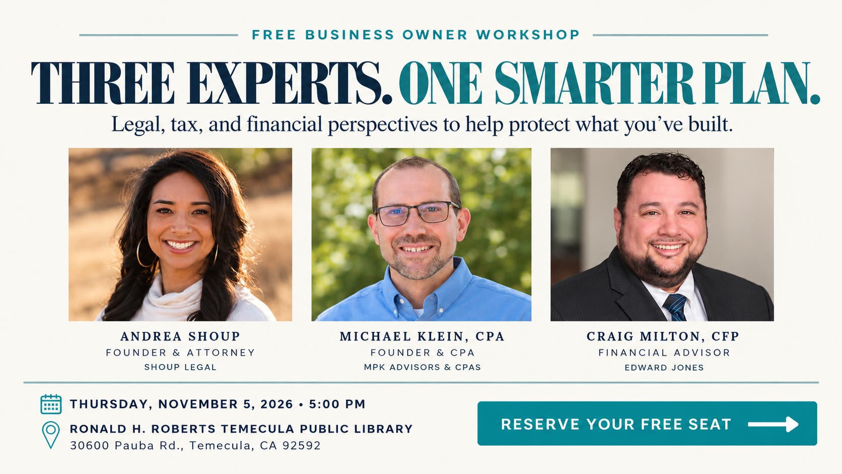You've Built It. Now Protect It. | Free Business Owner Workshop