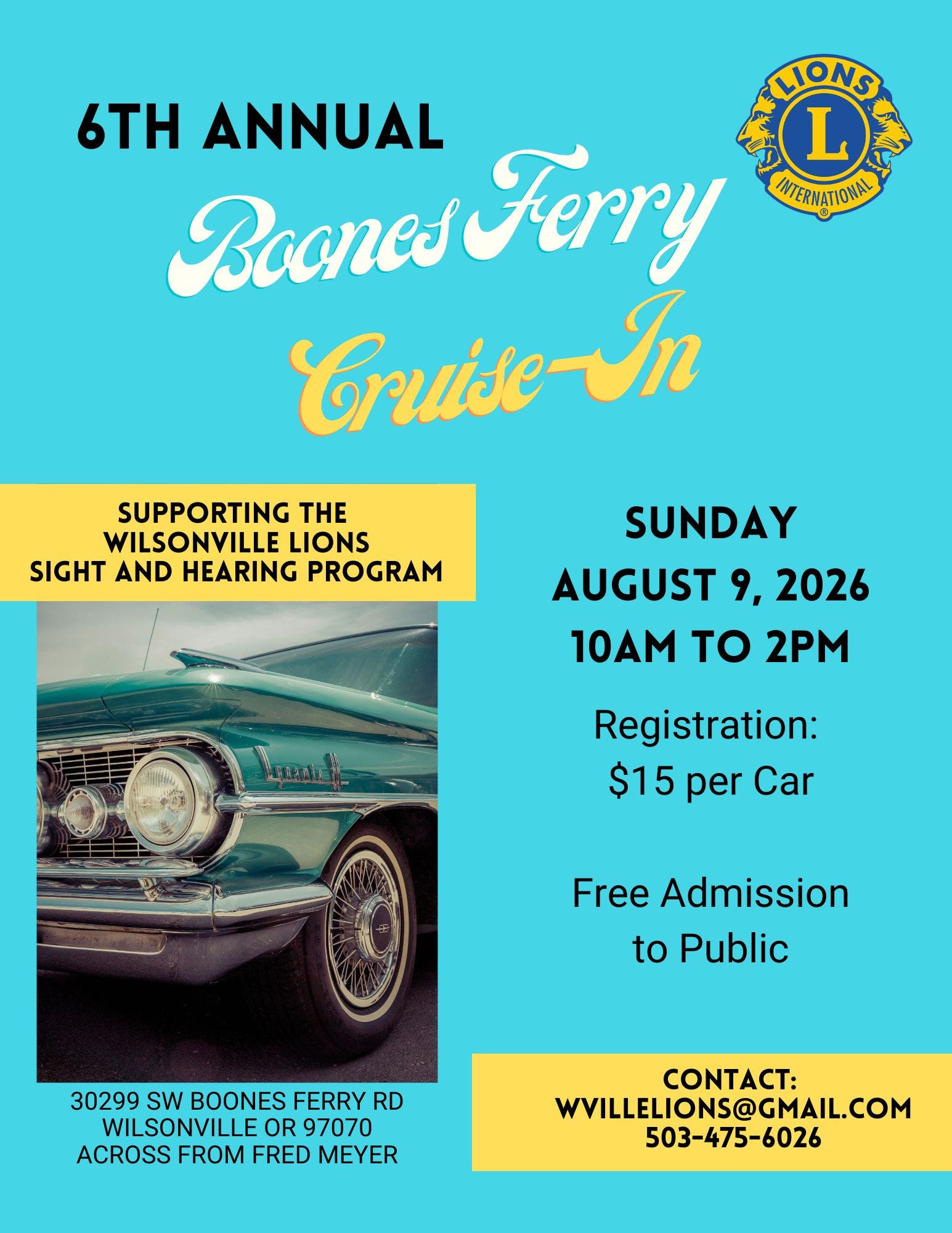 Lions Boones Ferry Cruise-In