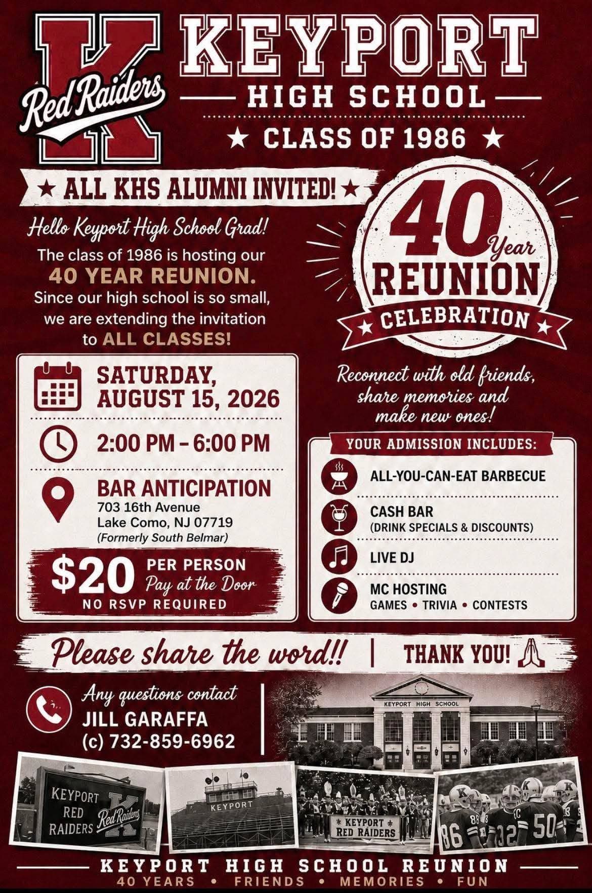 Keyport High School Class Of 1986 40 Year Reunion Celebration