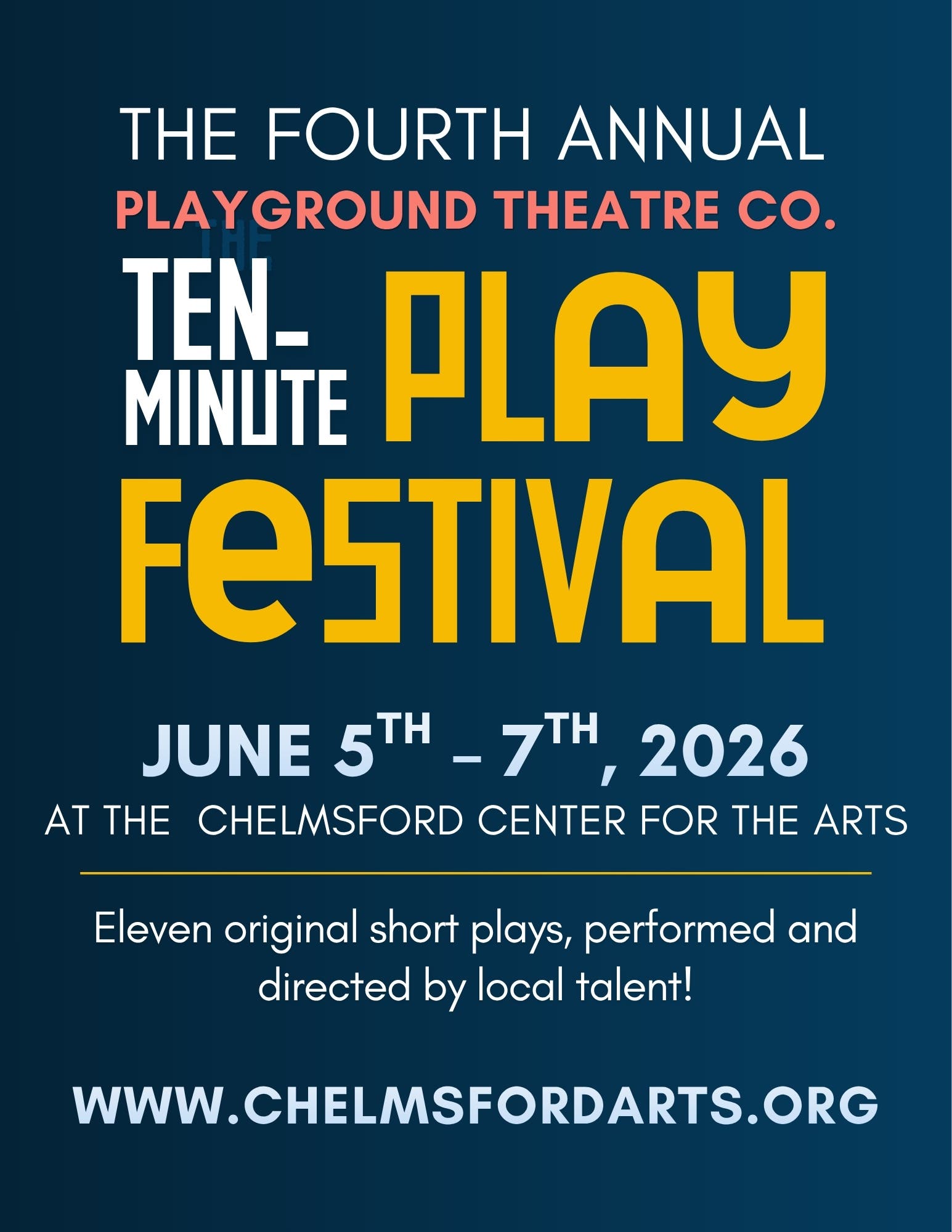 The 2026 Ten-Minute Play Festival at the CCA