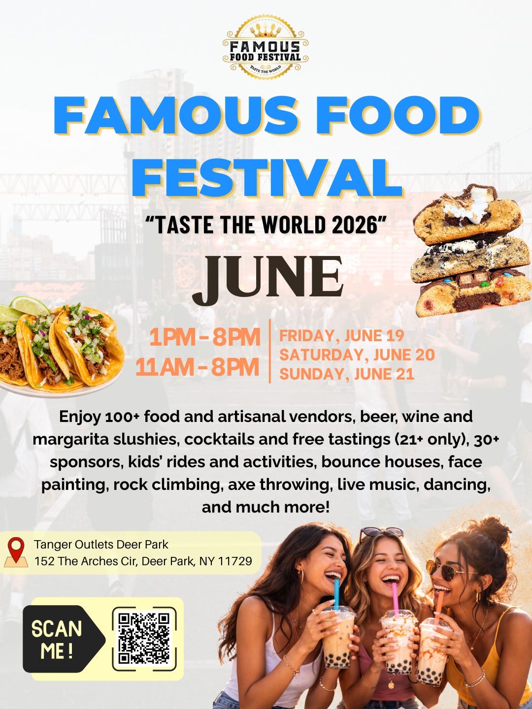 Famous Food Festival " Taste the World" Long Island, NY - Spring 2026