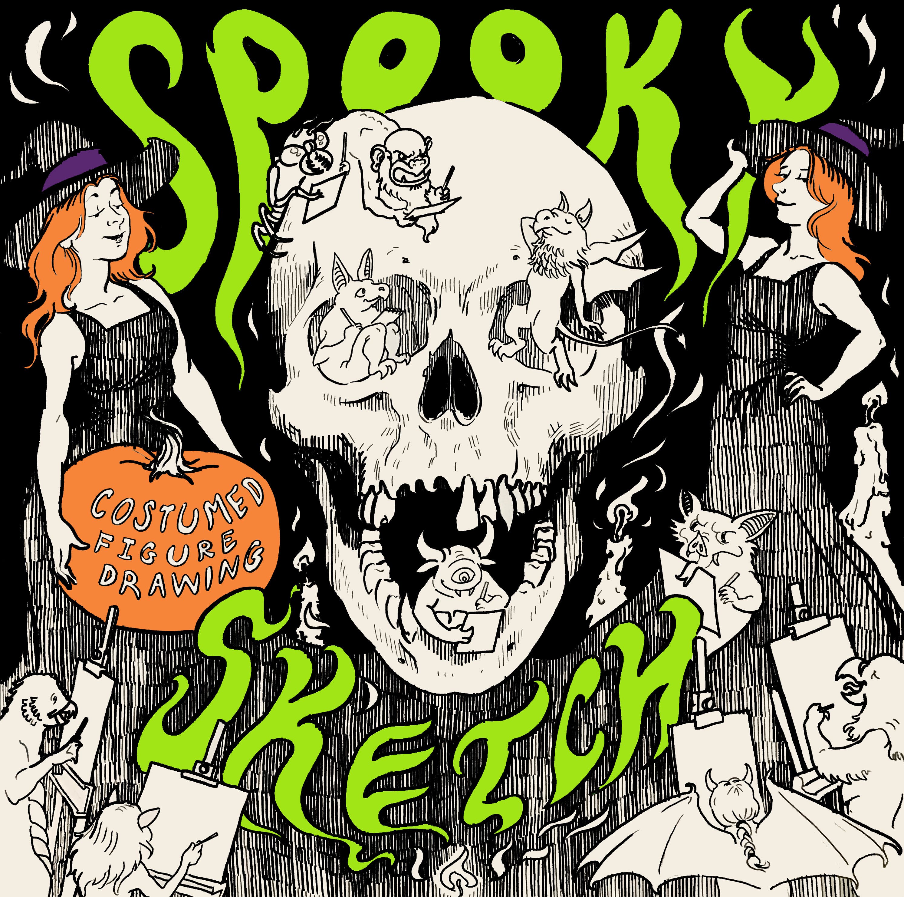 Spooky Sketch: Costumed Figure Drawing