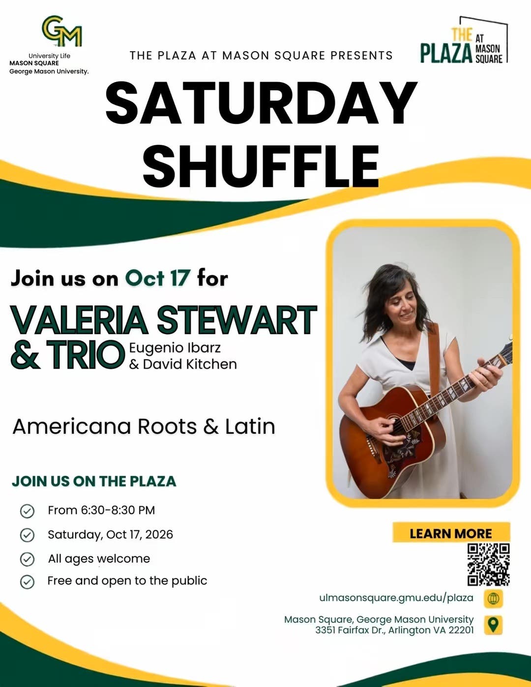 Valeria Stewart Trio - Free concert at Mason Square Arlington