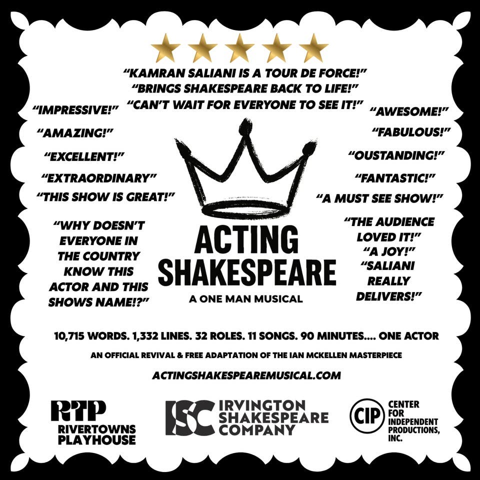 Free Shakespeare in the Park Performance Coming to Peekskill’s Pugsley Park Saturday July 25th @7pm!