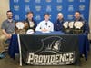 Oratory Prep Assistant Track Coach Matthew Sartori, Oratory Prep Head Track Coach Joseph Seebode, Tommy Hunt, Oratory Prep Head Cross Country Coach William McCrystal and Oratory Prep Assistant Cross Country Coach Stephen Maybe. 