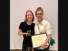Elizabeth Bullock, a student at Great Oak High School who nominated her ASL teacher (right), Alexandra Wagner