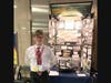 Emmet Smith of Ellington High School with his exhibit "A Battle of Rights for the Incarcerated: The Legacy of the Attica Prison Riot."