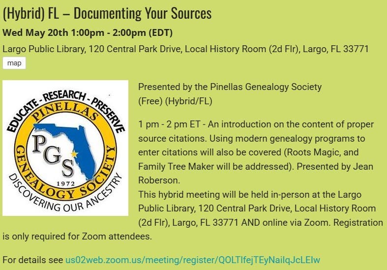 GENEALOGY - Documenting Your Sources