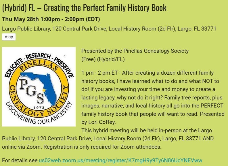 GENEALOGY - Creating the Perfect Family History Book