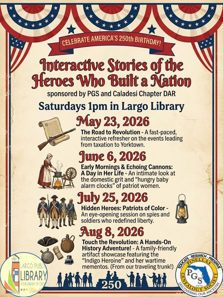 GENEALOGY - PGS 250 - Early Mornings & Echoing Cannons: A Day In Her Life (of a Patriot Woman)