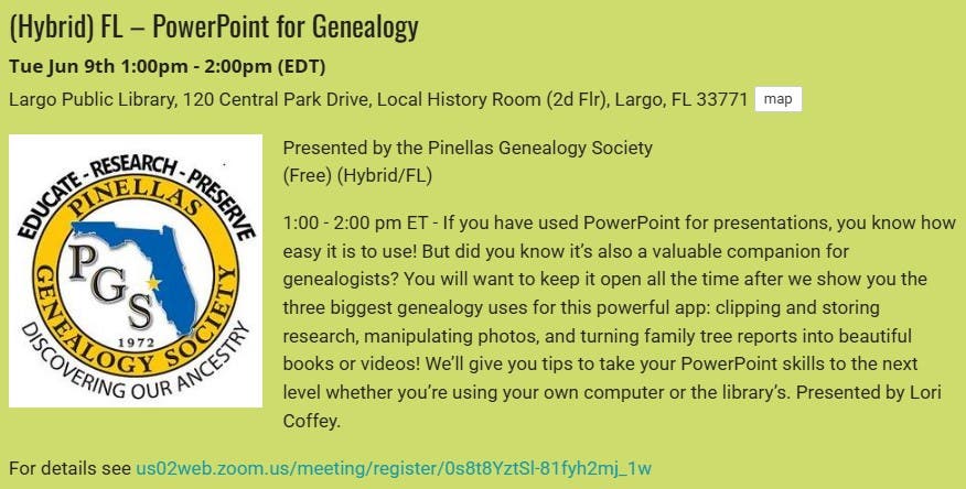 GENEALOGY - PowerPoint for Genealogy