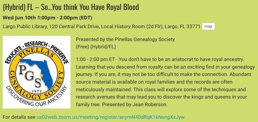 GENEALOGY - So…You Think You Have Royal Blood