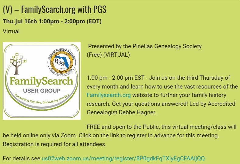 GENEALOGY - (V) – FamilySearch.org with PGS