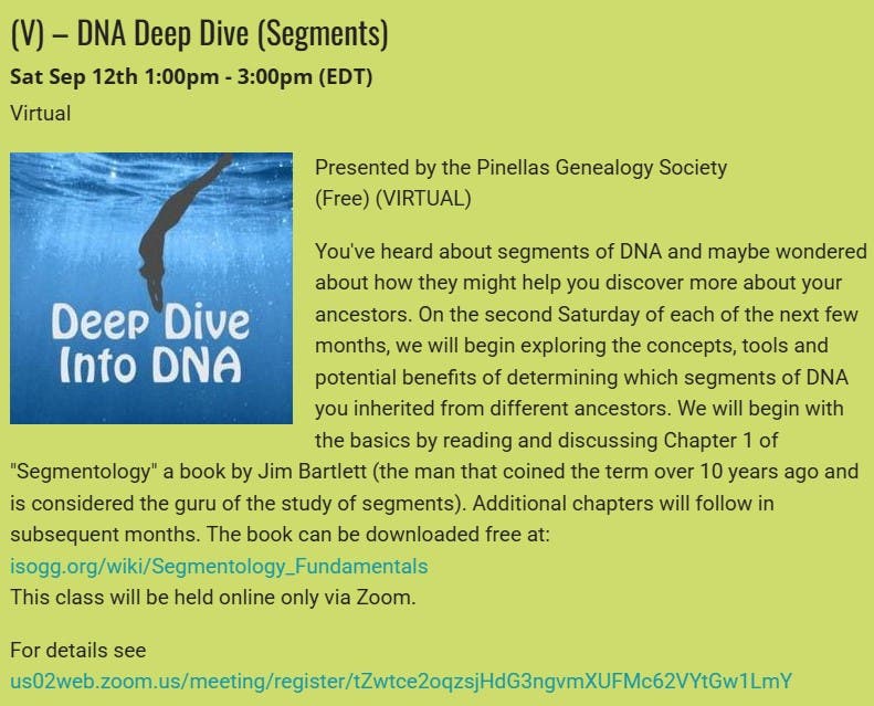 GENEALOGY - DNA Deep Dive (Segments)