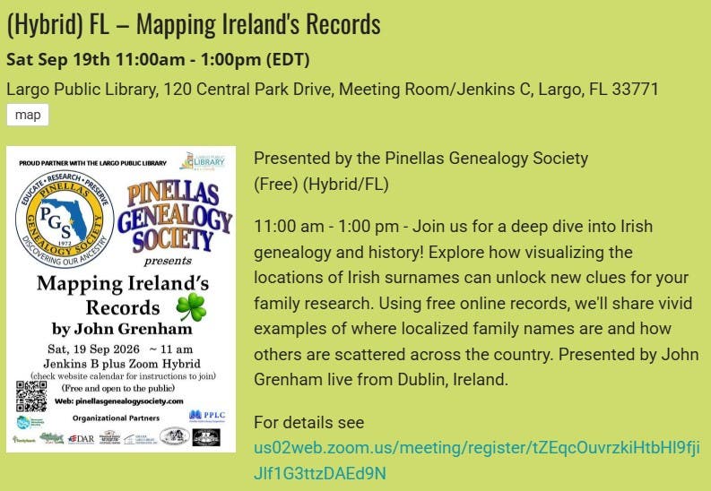 GENEALOGY - Mapping Ireland's Records 