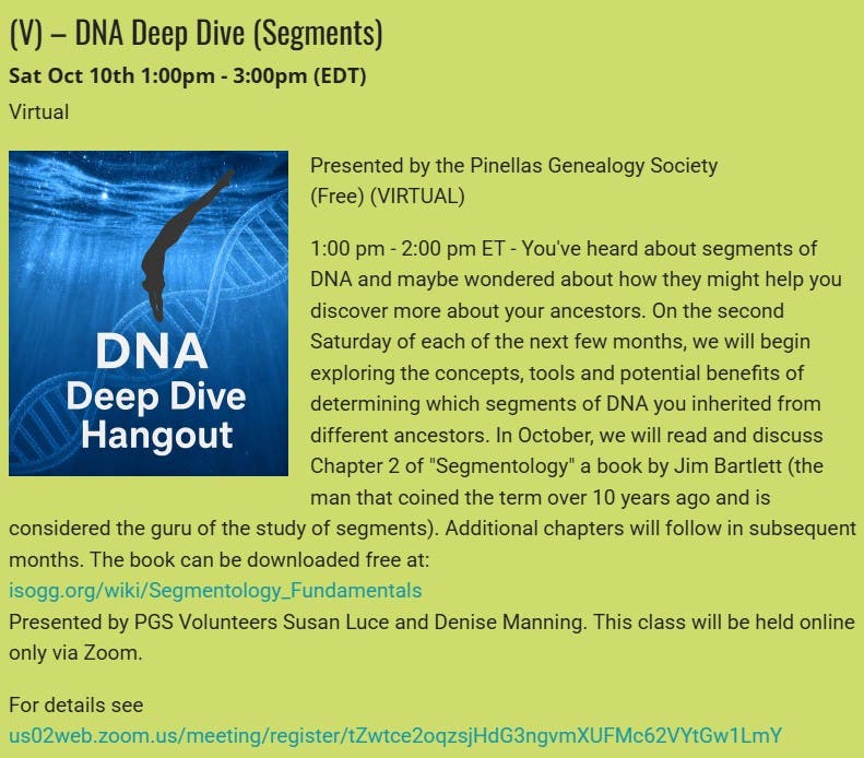 GENEALOGY - DNA Deep Dive (Segments)