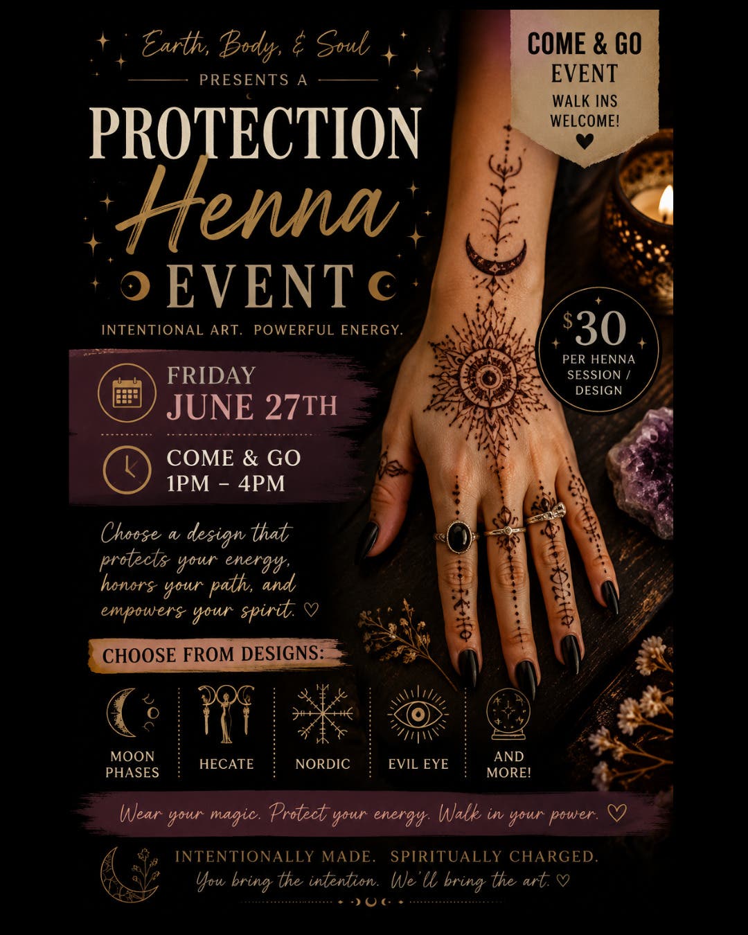 Henna Protection Art Sessions