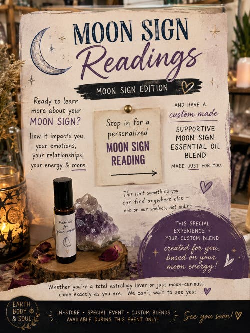 Astrology Moon Sign Readings & Moon Oil Blends
