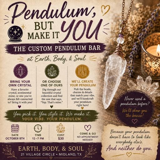 Pendulums, But Make It YOU- Custom Pendulum Bar