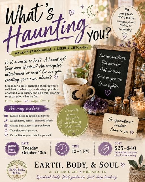 What's Haunting You? Paranormal Energy Check-ins & Readings