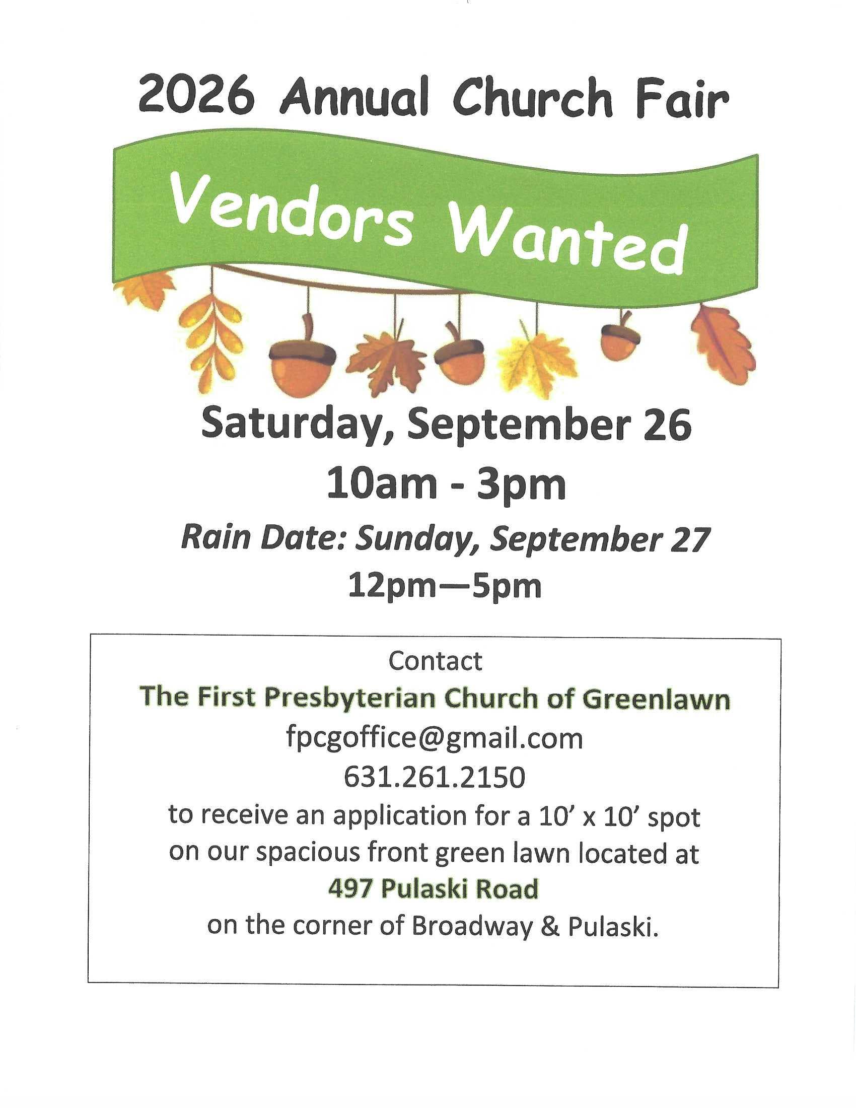 2026 Annual Church Fair
