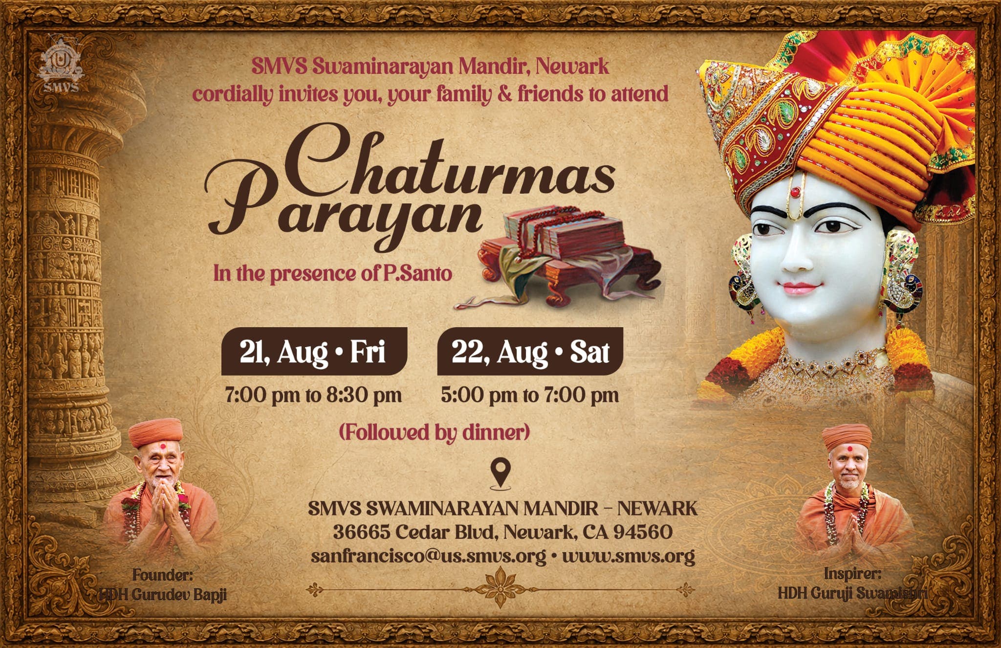 Satsang Parayan in presence of Harikrishna Maharaj & Pujya Santo
