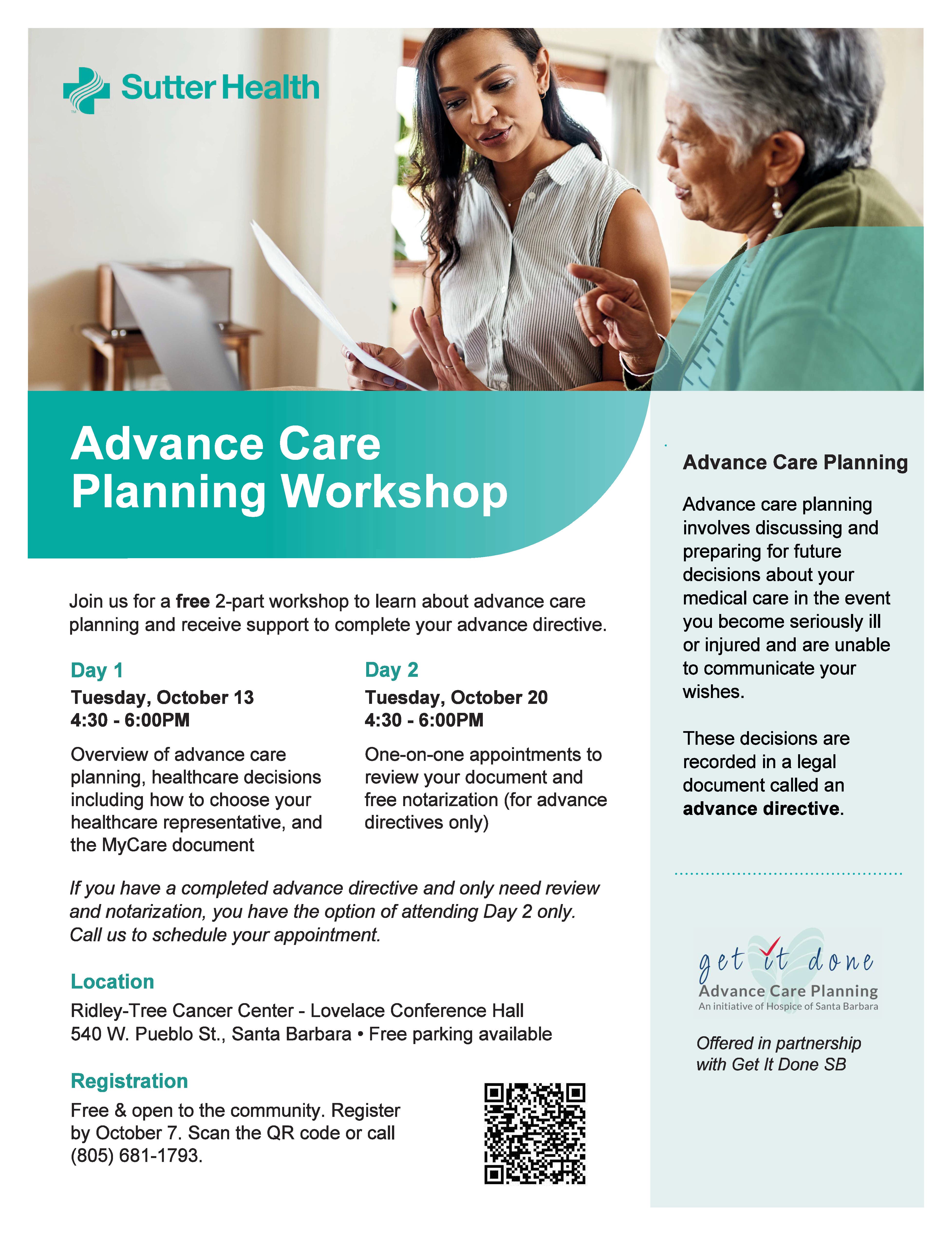 Advance Care Planning Workshop - Santa Barbara