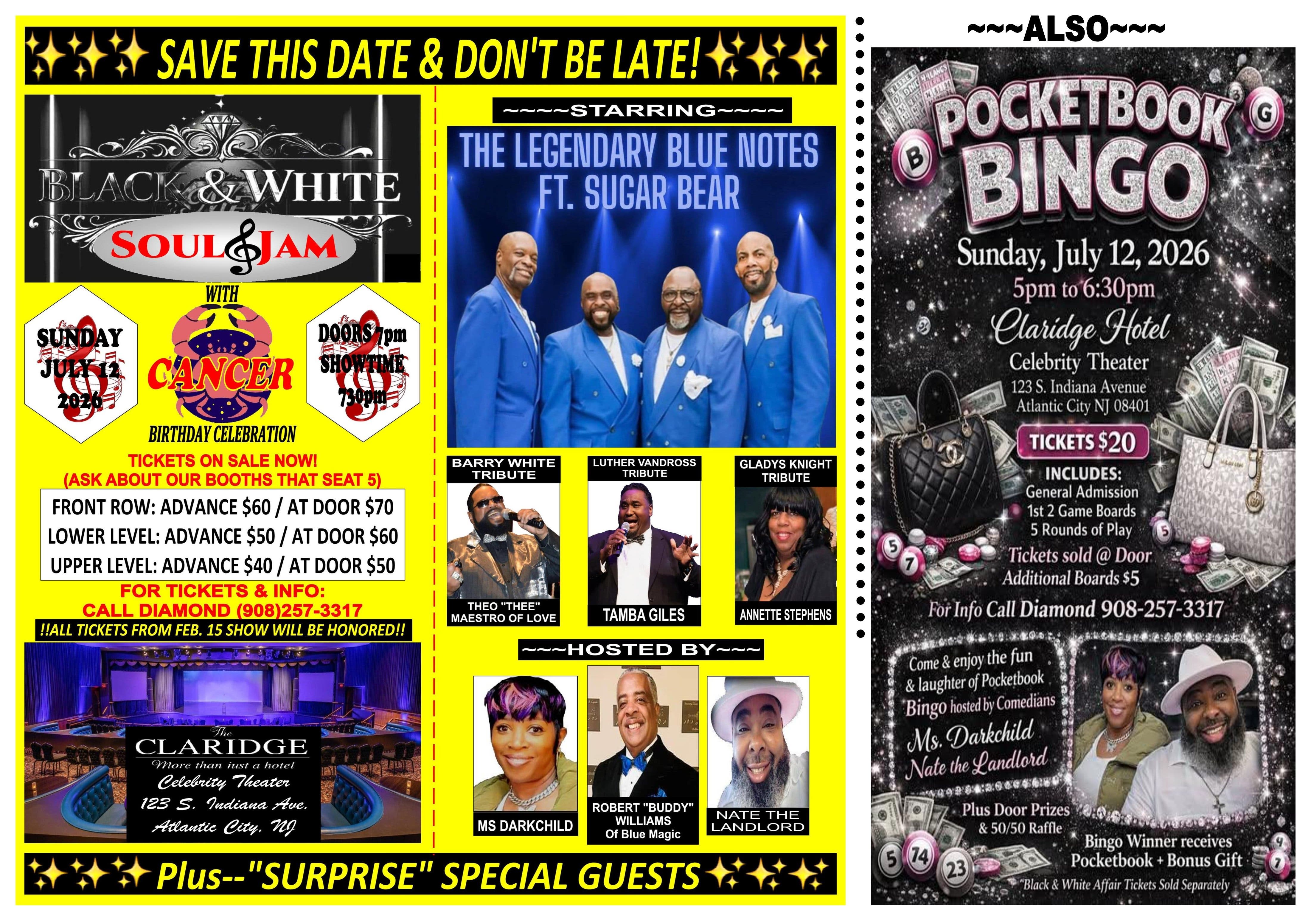 Don't Miss The BLACK & WHITE SOUL JAM (+ Pocketbook Bingo)