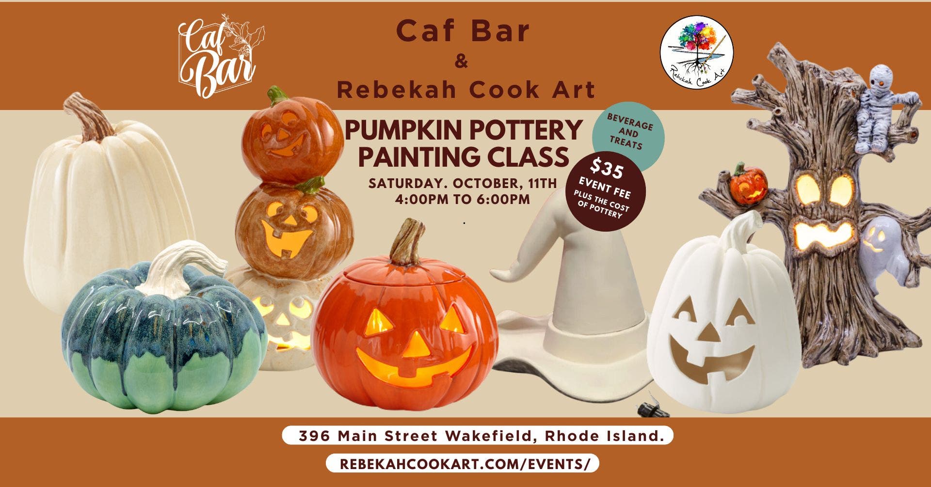 Pumpkin/Fall Pottery Painting at Caf Bar