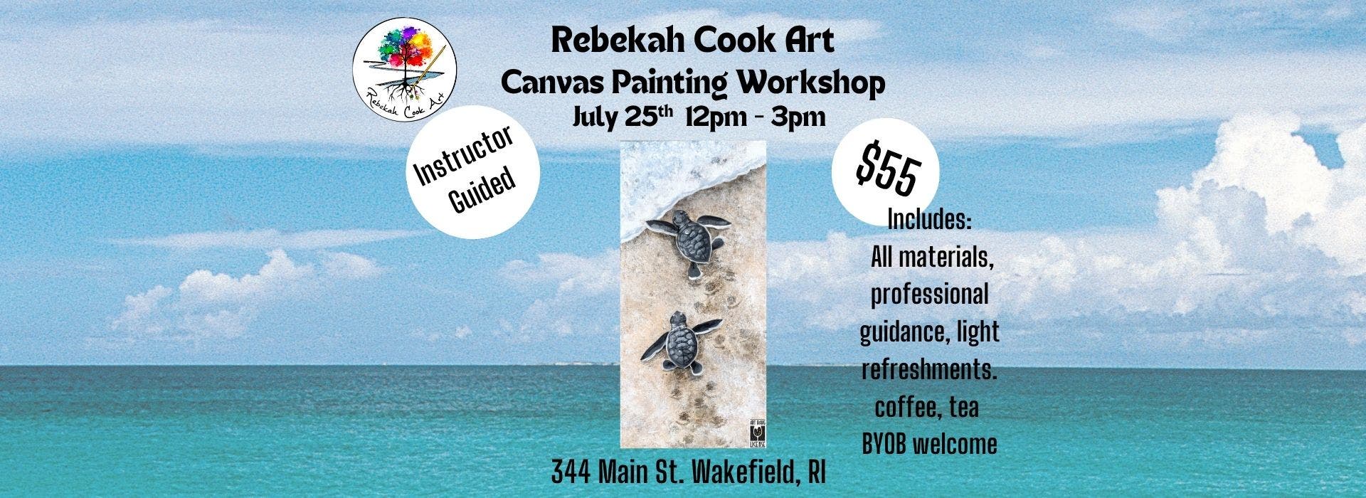 Canvas Painting Workshop at Rebekah Cook Art