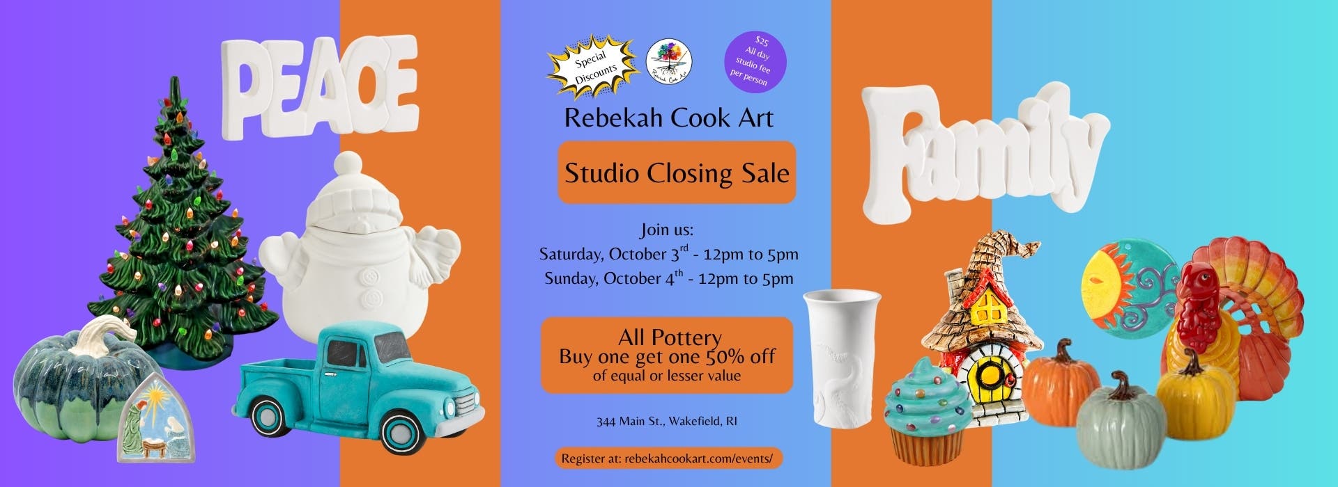 Studio Closing Pottery Painting Event