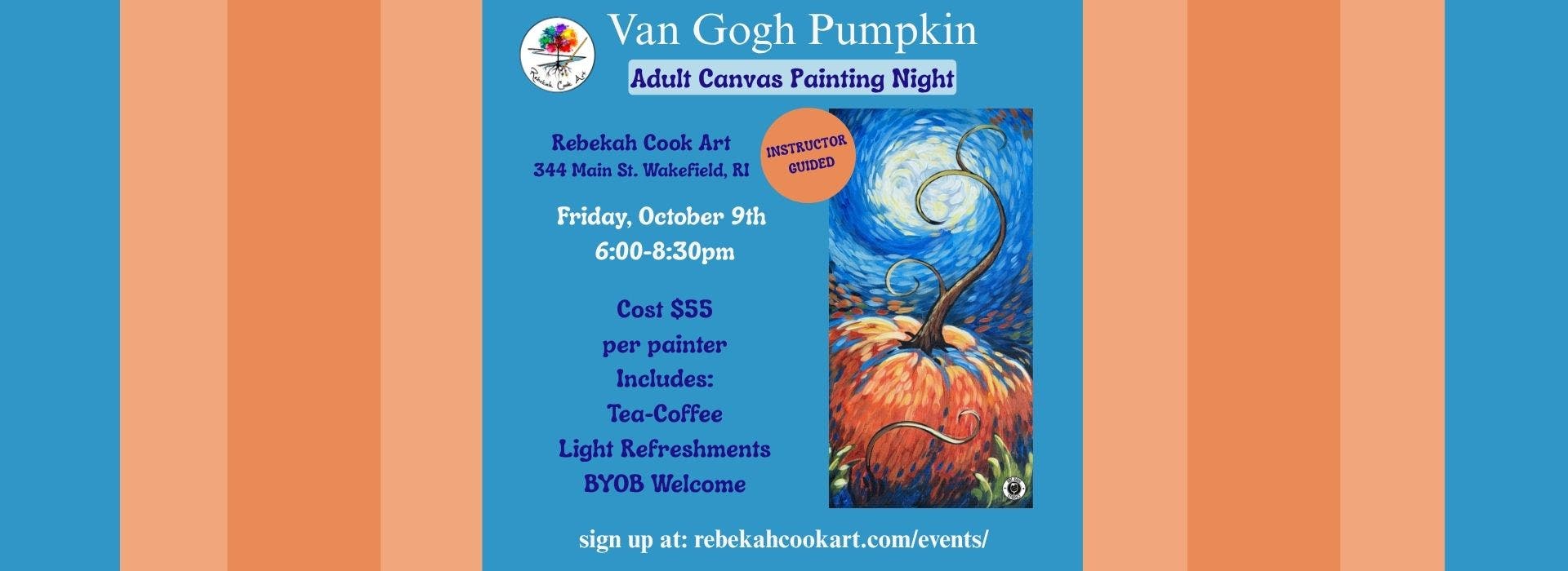 Van Gogh Pumpkin – Adult Canvas Painting Night