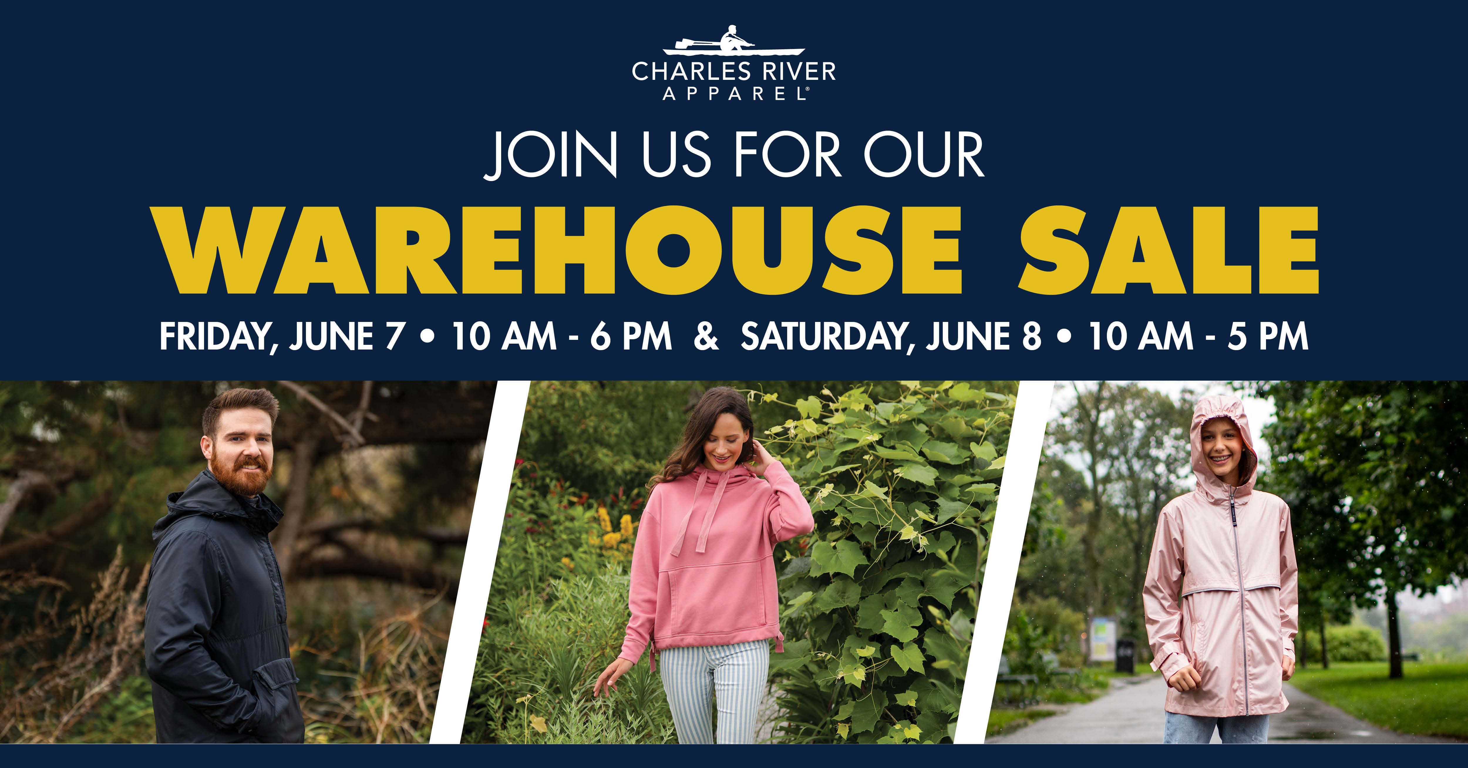 Jun 7 Charles River Apparel Warehouse Sale Sharon, MA Patch