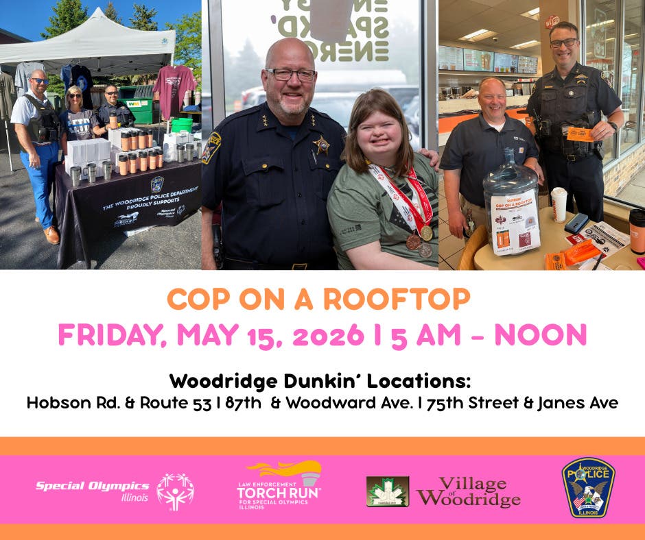 Cop on a Rooftop in Woodridge!