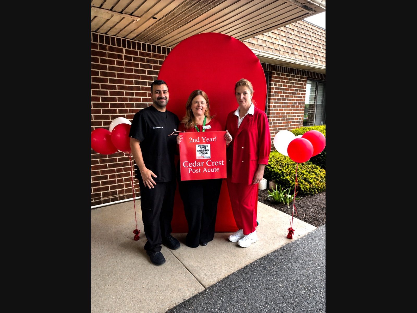PHOTO (L-R): Cedar Crest team members Dr. Vishal Patel, Administrator Leslie Schupper and Director of Nursing Lisa Wilson