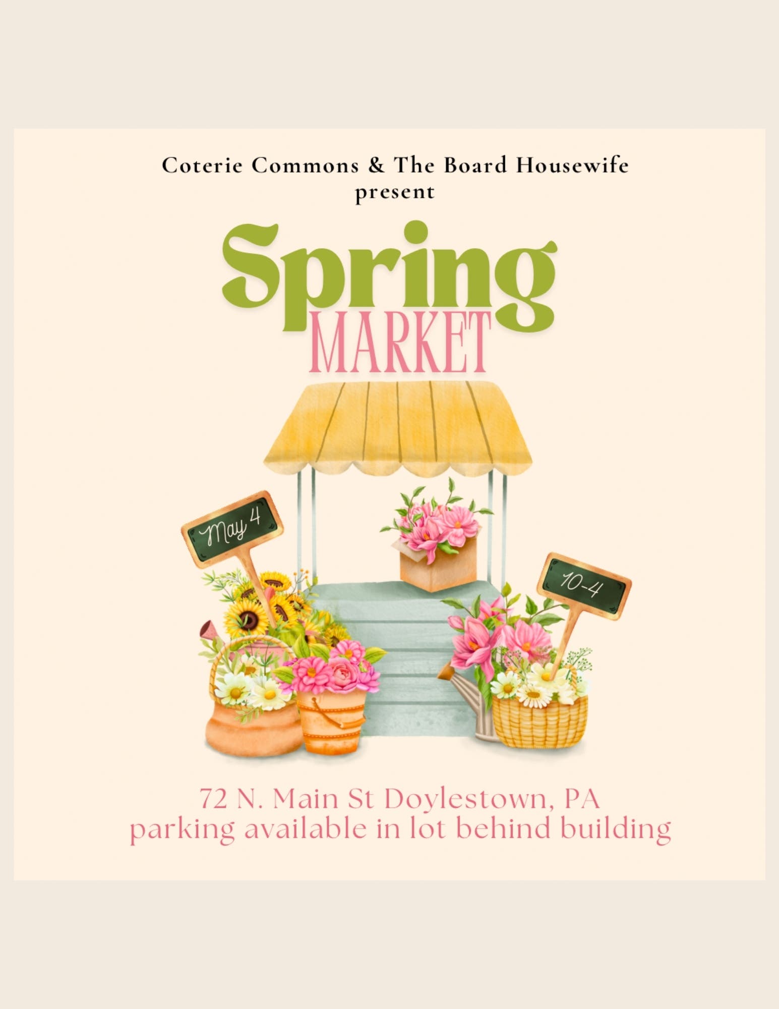 Spring Market Presented By The Coterie Commons and The Board Housewife