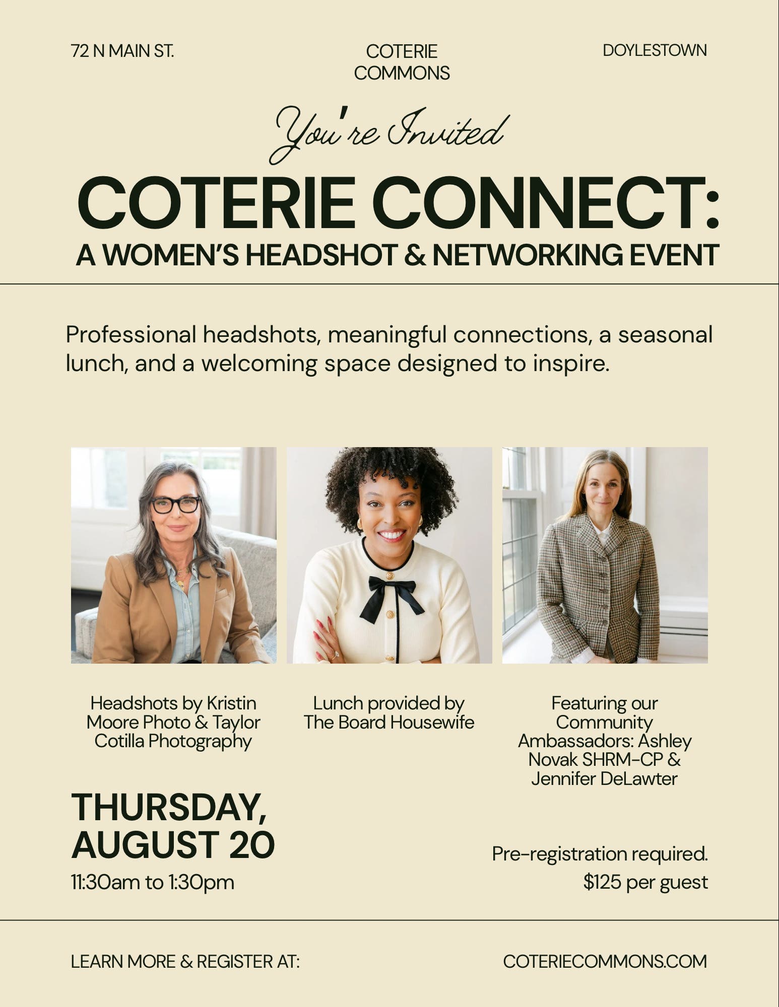 Coterie Connect: A Women's Headshot & Networking Event 