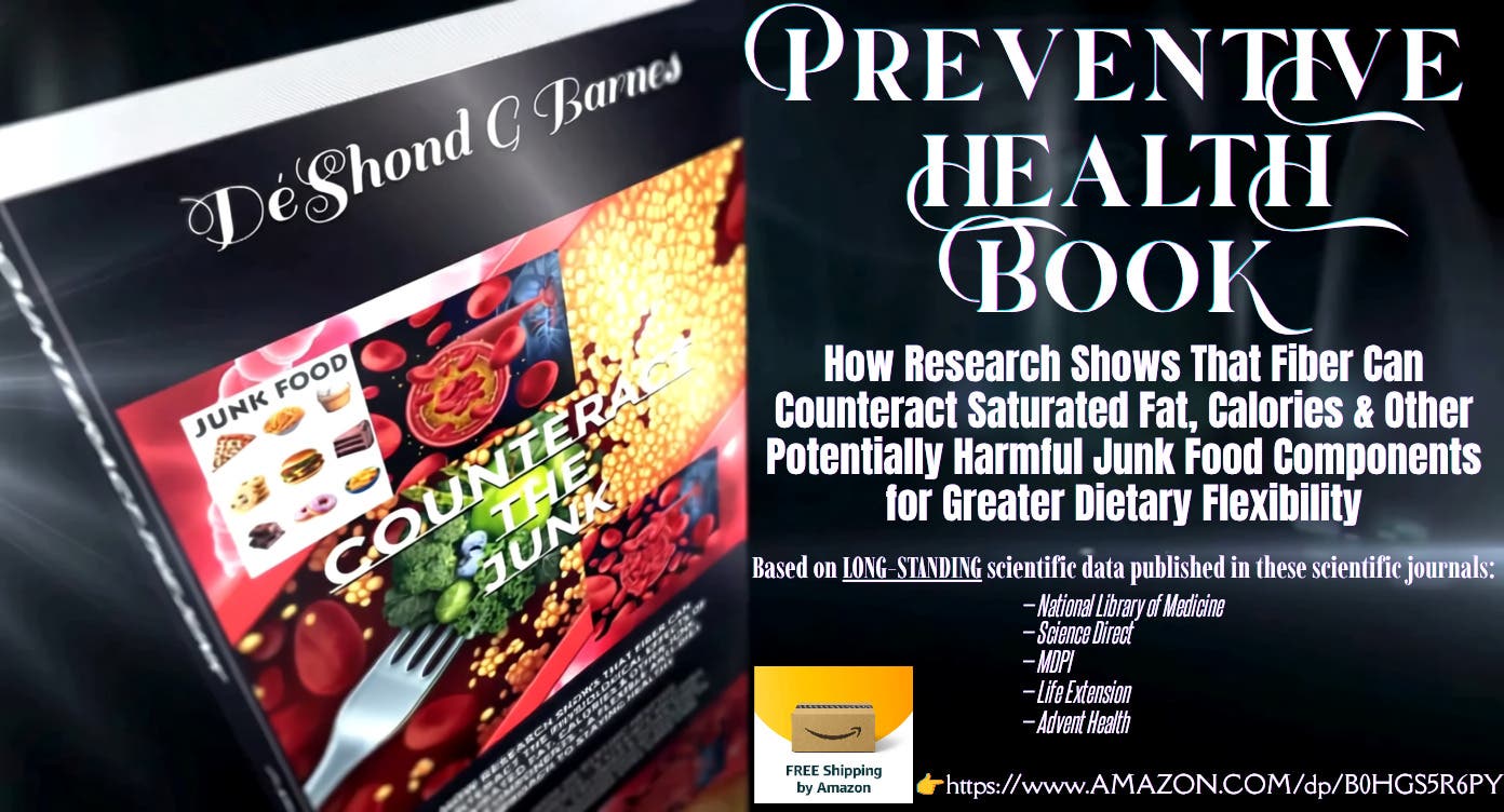 FREE AMAZON SHIPPING for new book on how studies show that fiber can counteract junk foods' effects