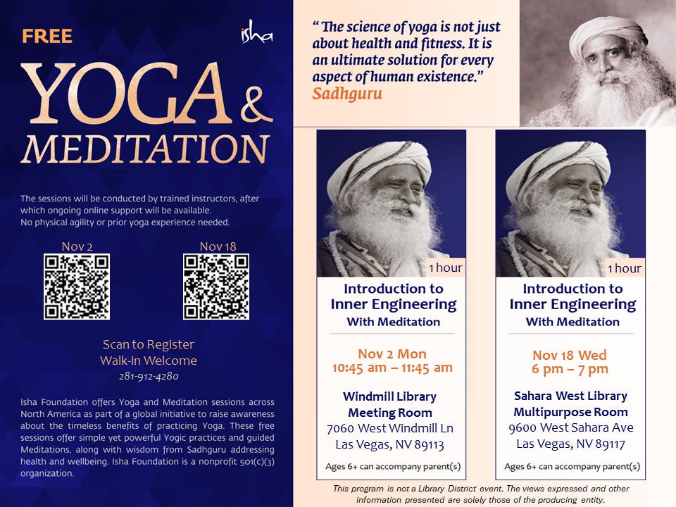 Introduction to Inner Engineering with Meditation