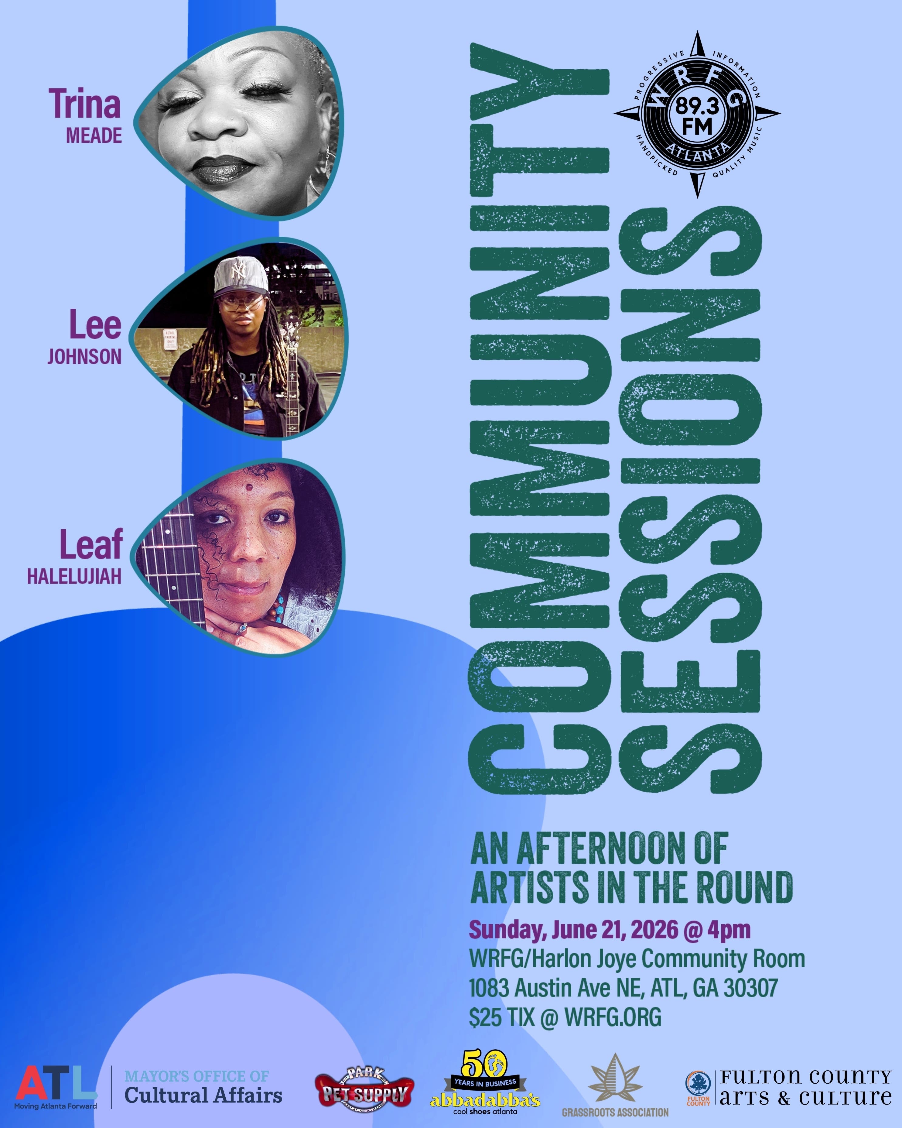 Community Sessions: Trina Meade, Lee Johnson, and Leaf Halelujiah