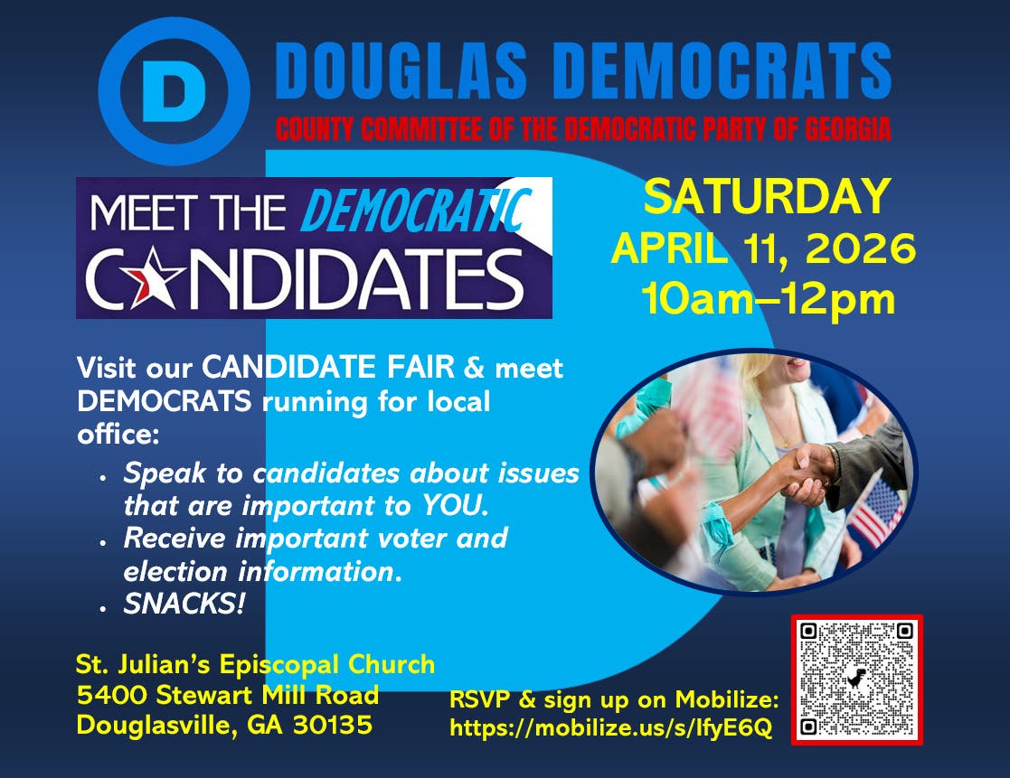 Apr 11 | Douglas County Democrats Candidate Fair | Douglasville, GA Patch