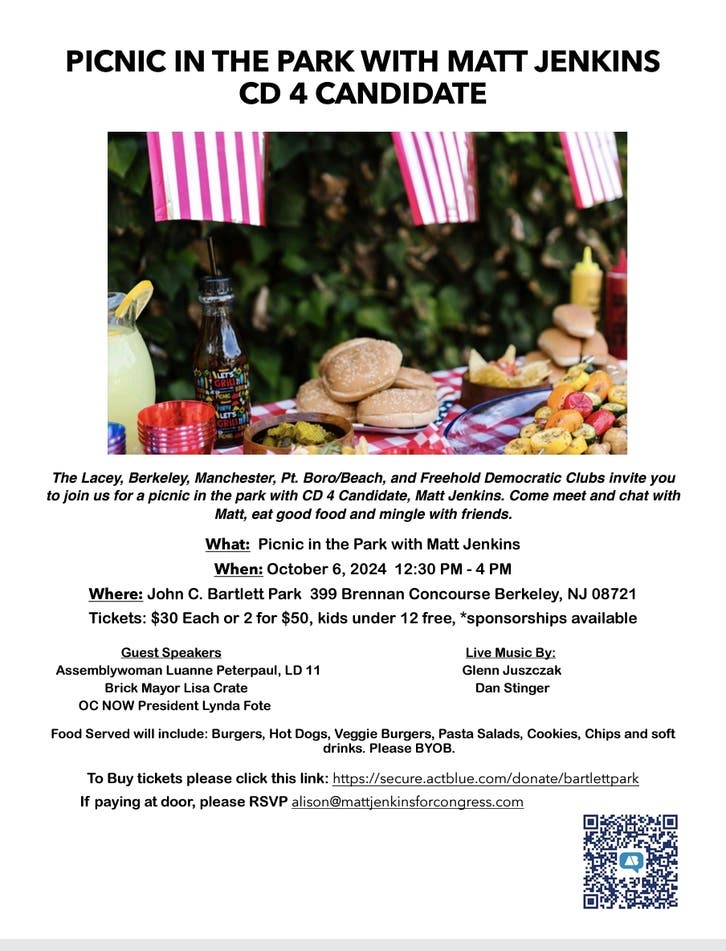Oct 5 Picnic In The Park with Matt Jenkins CD4 Candidate Berkeley