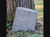 Only surviving gravestone from among more than 150 graves on the site.
