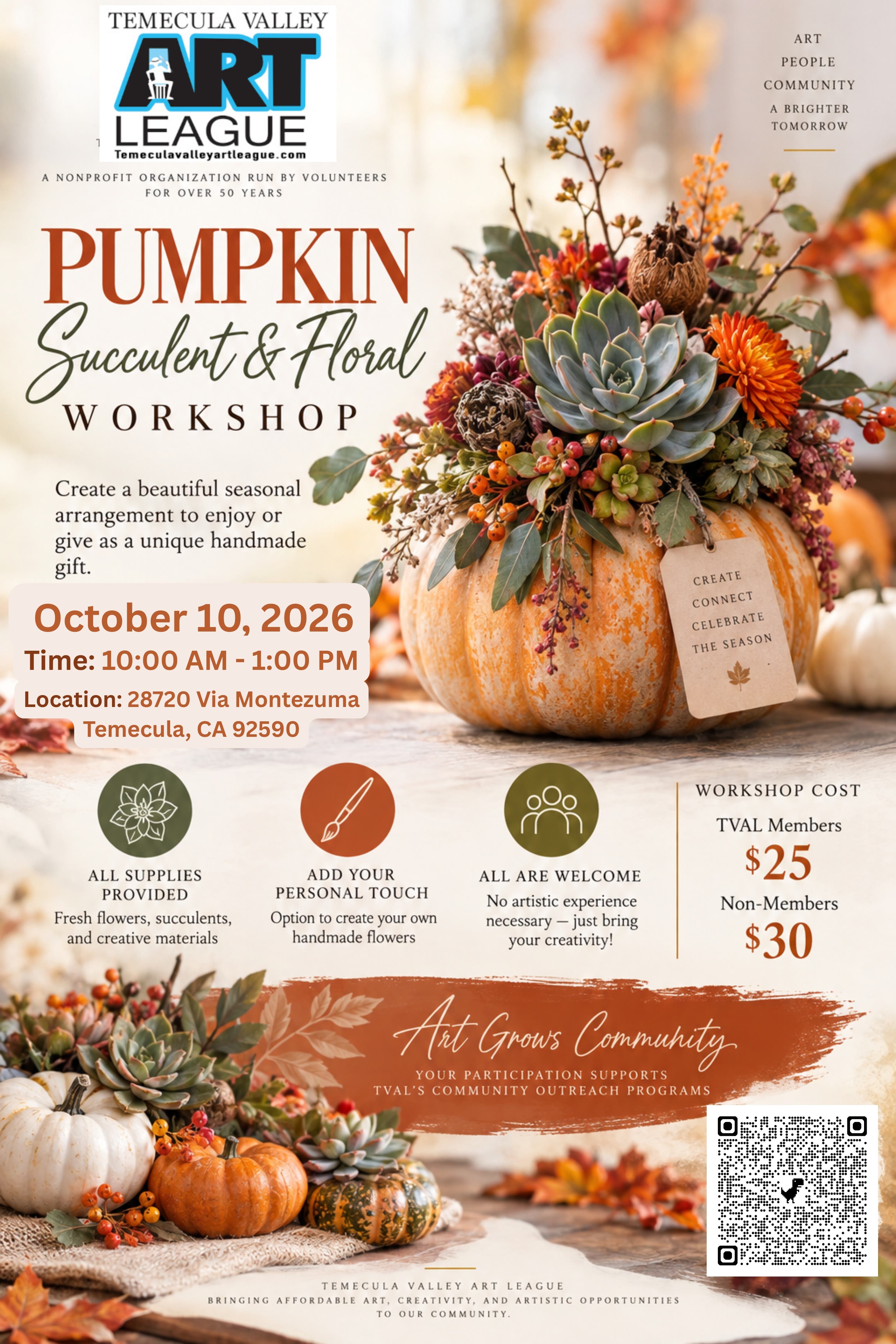 Pumpkin Succulent & Floral Arrangement